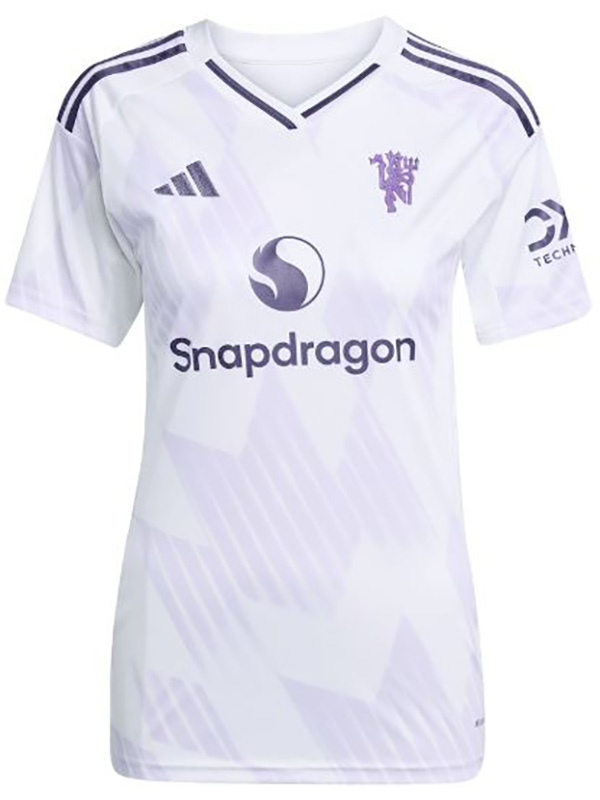 Manchester united maillot de football extérieur féminin tenue de sport pour femmes uniforme de football haut chemise de sport 2025-2026