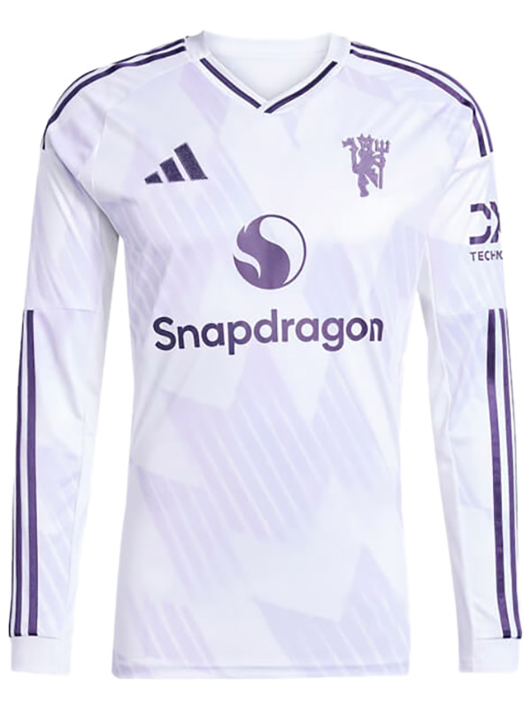 Manchester united maillot de football à manches longues extérieur uniforme de football pour hommes deuxième kit de football de sport haut chemise 2025-2026
