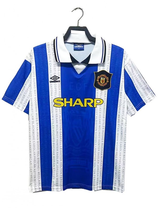 Manchester United Extérieur Maillot de football rétro Maillot Match Deuxième maillot de football de sportswear pour homme 1994-1996 