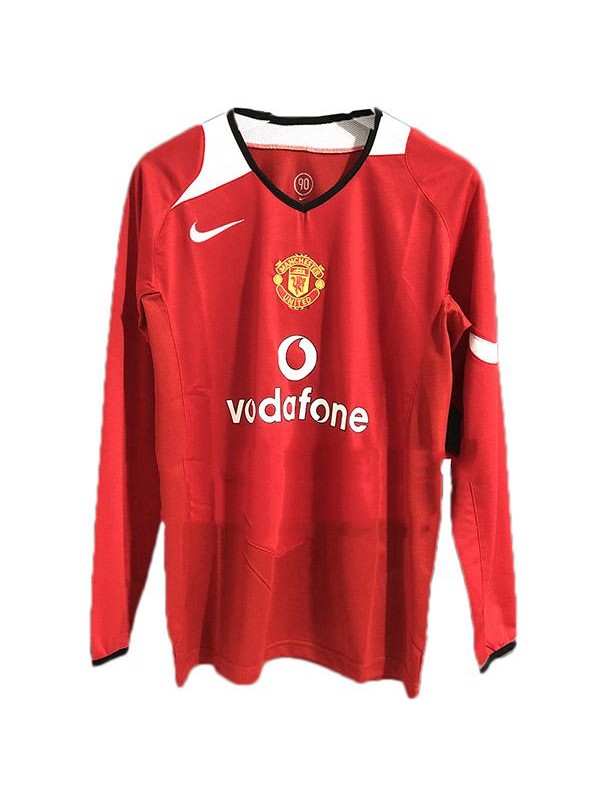 Manchester united home retro jersey long sleeve shirt 2005
