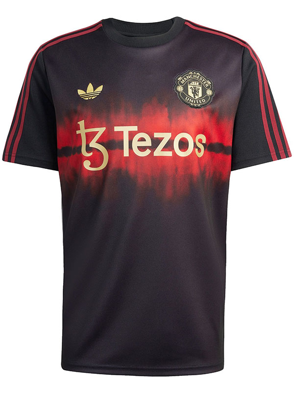 Manchester united maillot spécial nouvel an uniforme de football adulte kit de football noir pour hommes hauts chemise de sport 2025-2026