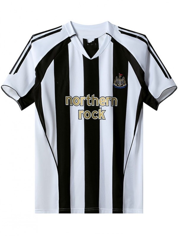 Newcastle United maillot rétro domicile de uniforme de football vintage pour hommes premier vêtement de sport de football 2005-2006