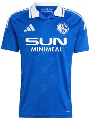 Schalke 04 maillot domicile uniforme de football pour hommes premier kit de football hauts chemise de sport 2024-2025