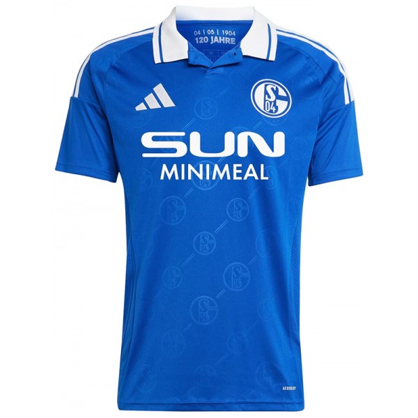 Schalke 04 maillot domicile uniforme de football pour hommes premier kit de football hauts chemise de sport 2024-2025