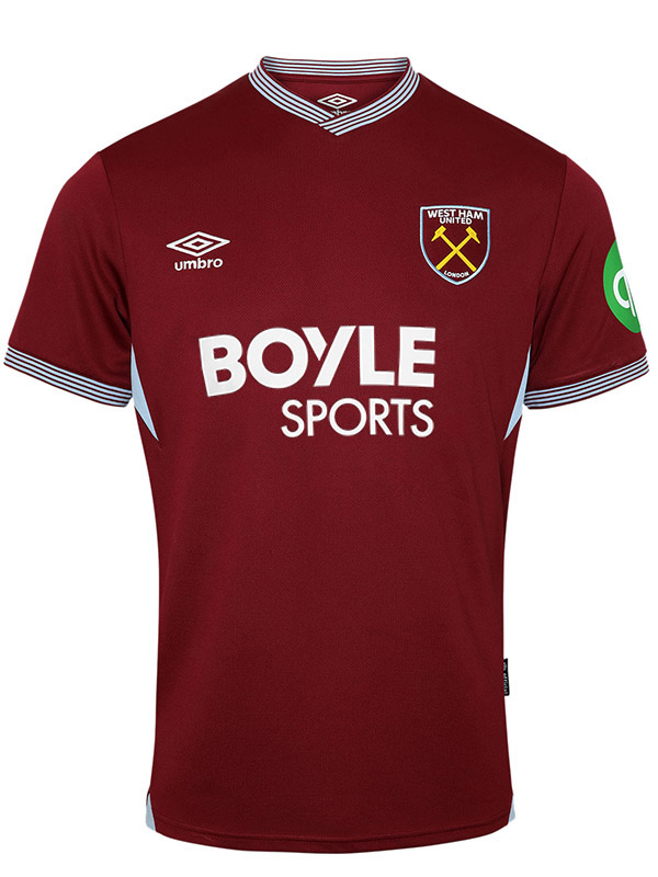 West ham united maillot domicile uniforme de football adulte premier maillot de football sportswear pour hommes 2025-2026