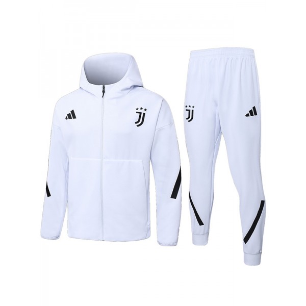 Juventus hoodie jacket white long zipper tracksuit 2025-2026