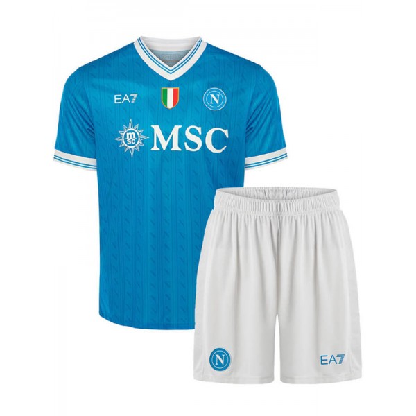 SSC Napoli home kids kit childrens jersey 2025-2026