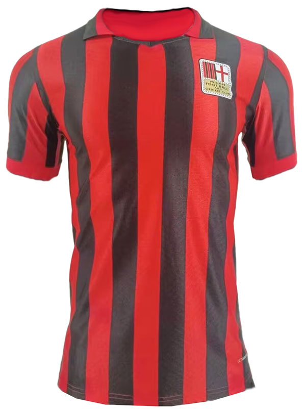 AC Milan maillot authentique du 125e anniversaire de l' uniforme de football pour adulte kit de vêtements de sport rouge pour hommes haut de football chemise 2024-2025