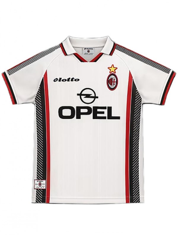 AC Milan maillot rétro extérieur de l' uniforme de football vintage pour hommes deuxième tenue de sport haut 1997-1998
