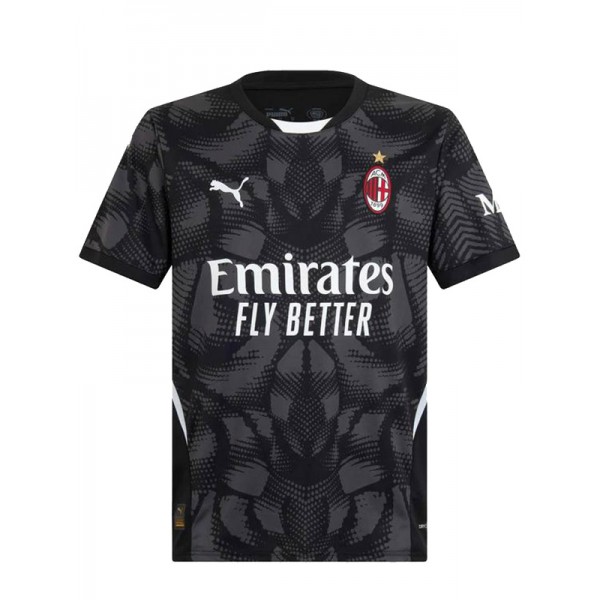 AC milan maillot de gardien de but noir uniforme de football vêtements de sport pour hommes kit de football haut chemise 2024-2025