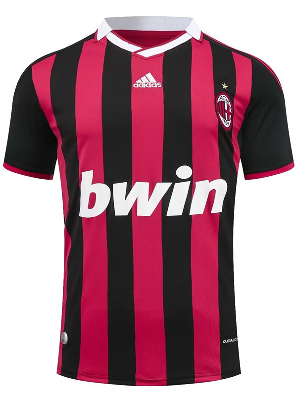 AC Milan domicile maillot rétro uniforme de football premier kit de football de sport pour hommes chemise haute 2009-2010