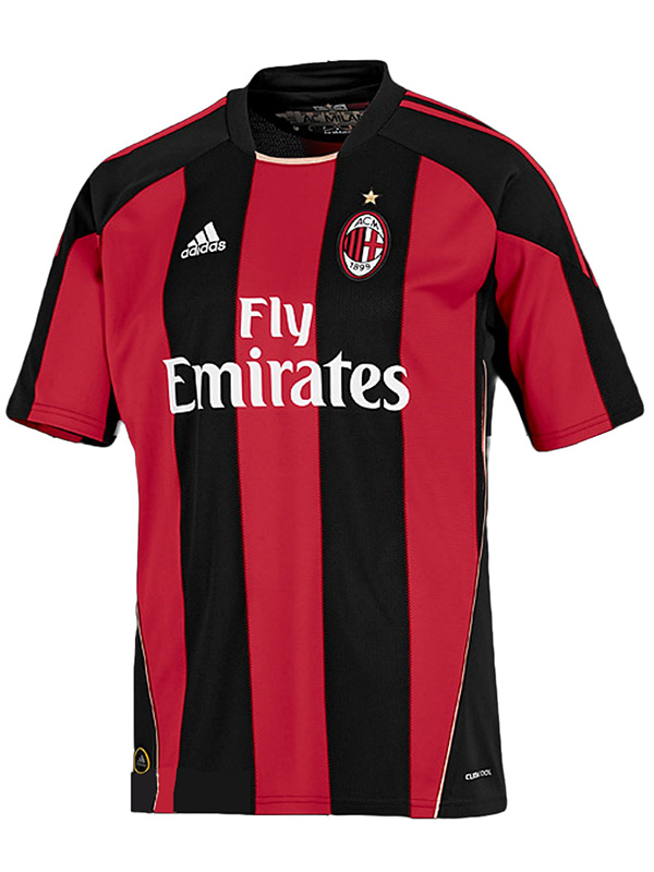 AC Milan domicile maillot rétro uniforme de football vintage premier kit de football pour hommes hauts chemise de sport 2010-2011