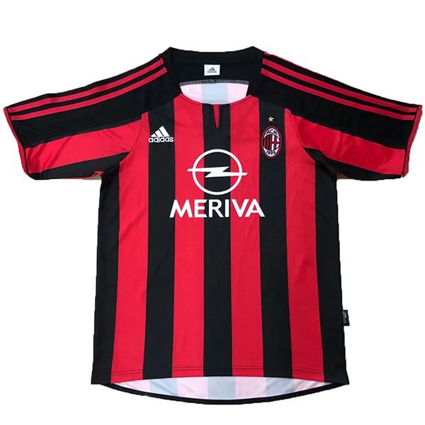 AC milan home retro soccer jersey maillot match men's 1st sportwear football shirt 2003-2004