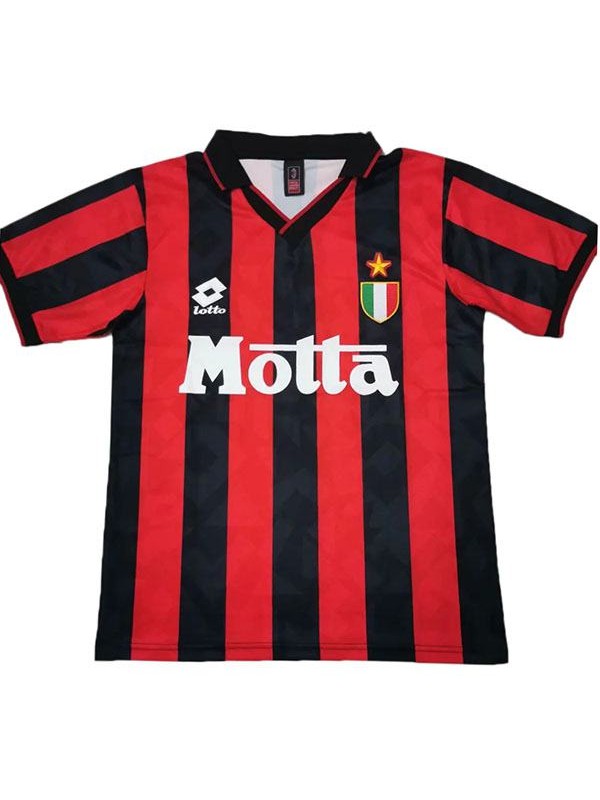 AC milan home retro soccer jersey maillot match men's first sportwear football shirt 1993-1994