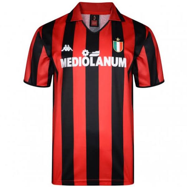 Tenue domicile enfant AC milan home retro soccer jersey sportwear men's 1st soccer shirt football sport t-shirt 1988