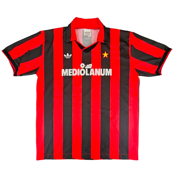 AC milan maillot de football rétro à domicile, uniforme de football pour hommes, premier kit de vêtements de sport, haut, chemise 1990-1991