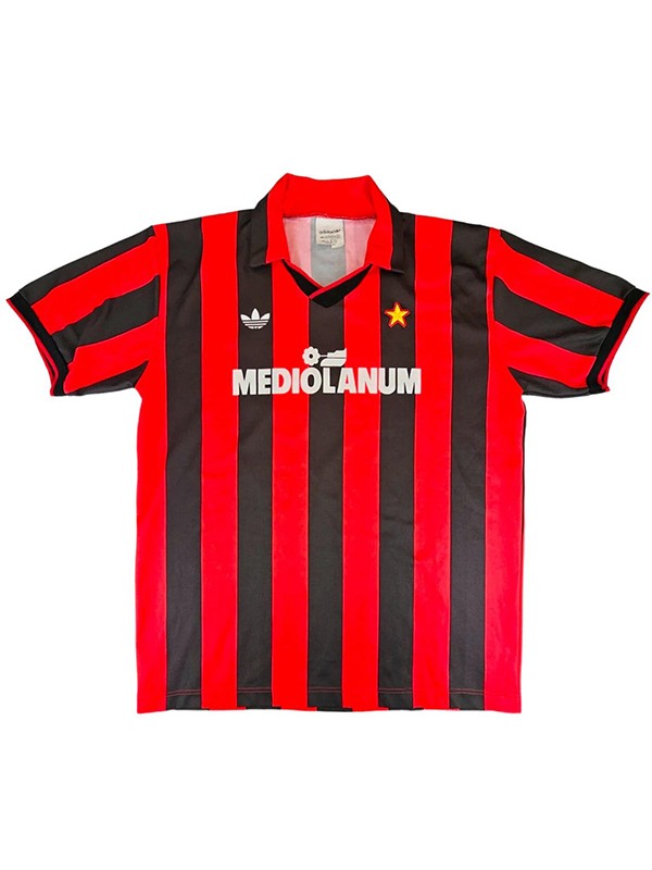 AC milan maillot de football rétro à domicile, uniforme de football pour hommes, premier kit de vêtements de sport, haut, chemise 1990-1991