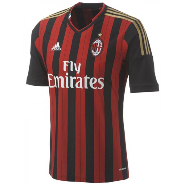 AC milan maillot de football rétro à domicile uniforme de football pour hommes premier kit de football de sport haut chemise 2013-2014