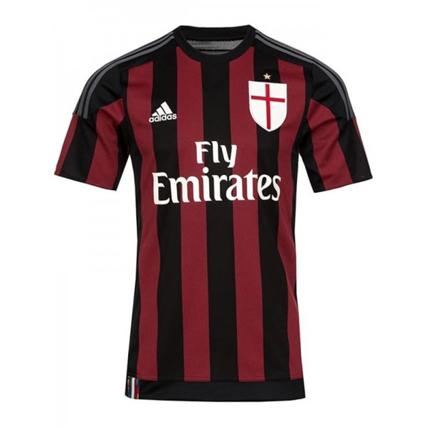 AC milan maillot de football rétro à domicile uniforme de football pour hommes premier kit de football de sport haut chemise 2015-2016