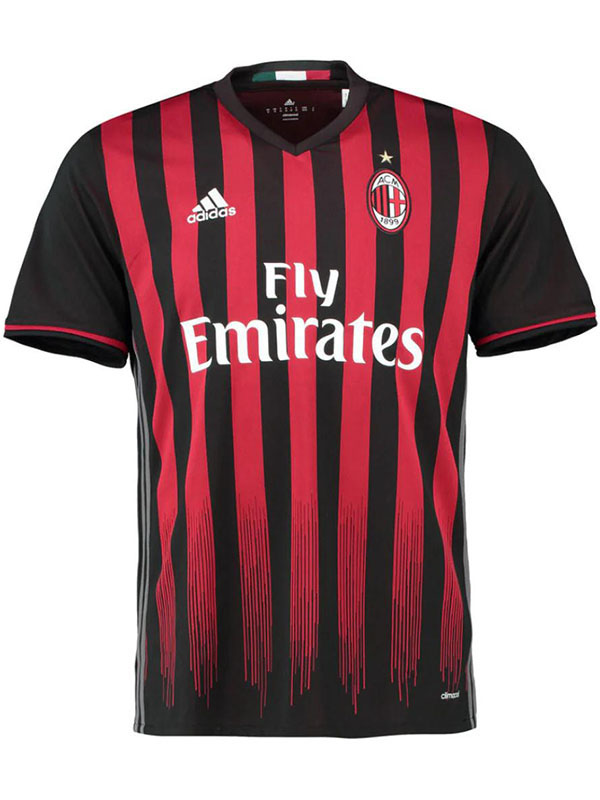 AC milan maillot rétro domicile uniforme de football vintage pour hommes premier kit de football de sport haut chemise 2016-2017