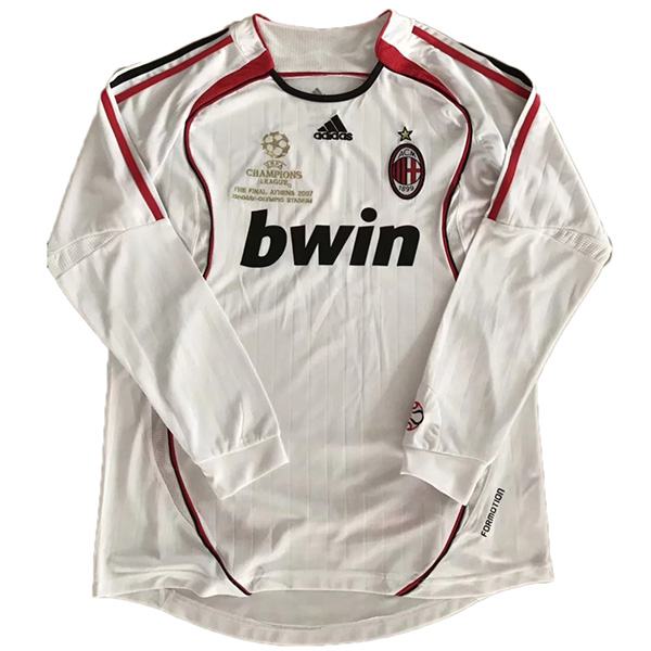 AC Milan Retro Soccer Long Sleeve Jersey White Football Sportwear Shirt 2006