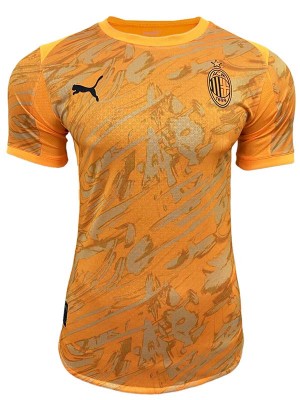 AC milan maillot spécial orange pour adulte uniforme d'entraînement vêtements de sport de football pour hommes hauts de football chemise de sport 2025-2026