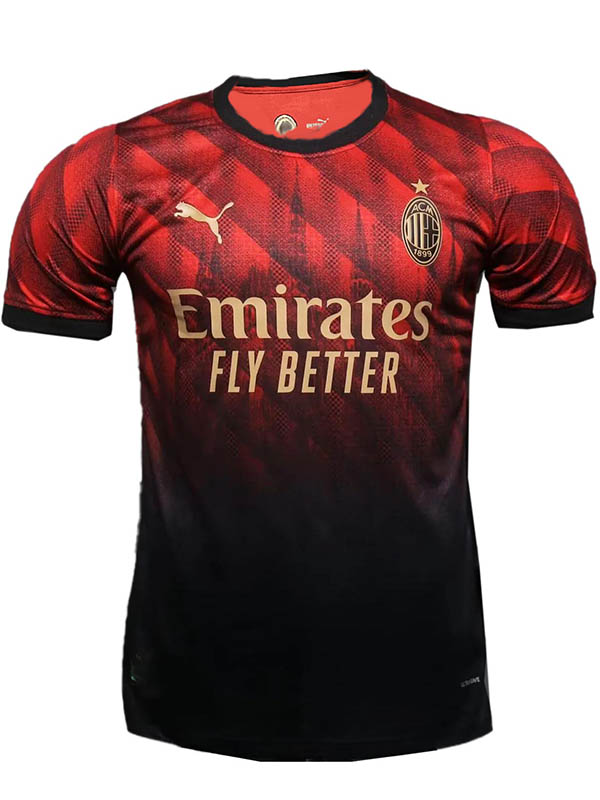 AC milan maillot spécial rouge noir uniforme de football adulte kit de football pour hommes hauts chemise de sport 2024-2025