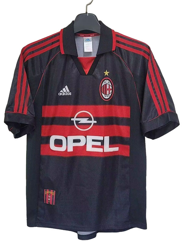 AC Milan troisième maillot rétro uniforme de football hommes 3ème kit de football de sport chemise haute 1998-1999