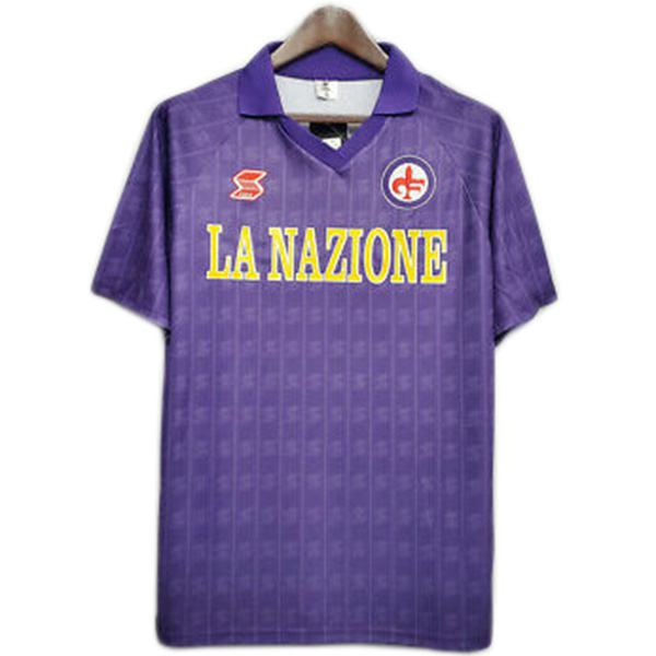 ACF Fiorentina domicile maillot de football rétro maillot match premier maillot de football vêtements de sport pour hommes 1989-1990