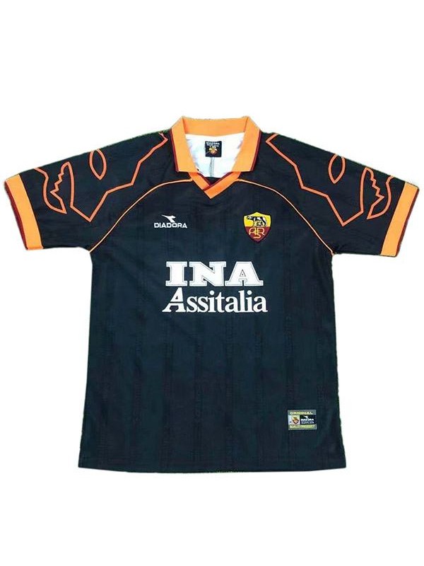 AS Roma Away Maillot De Foot Rétro Maillot Match Second Maillot De Foot Sportswear Pour Homme 1999-2000