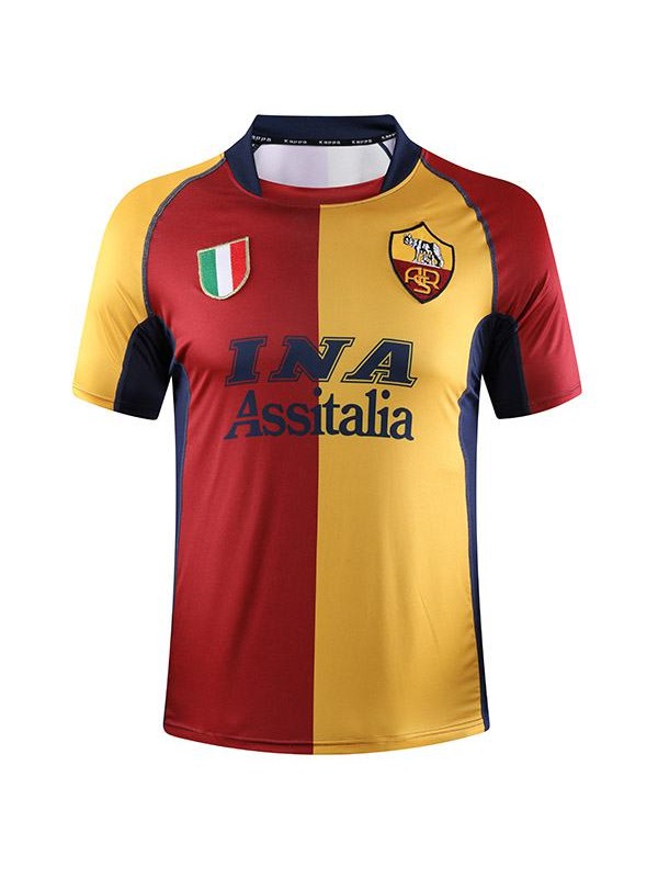 AS roma home retro soccer jersey maillot match men's 1st sportwear football shirt 2001-2002