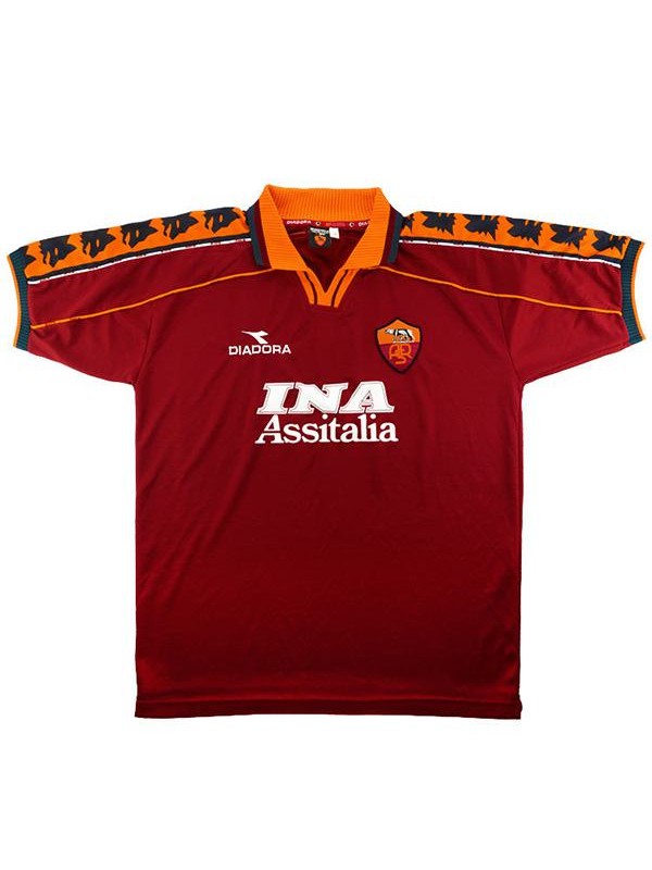 AS Roma domicile maillot de football rétro maillot match premier maillot de football sportswear pour hommes 1998 