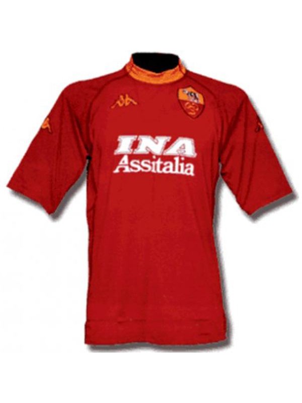 AS roma home retro soccer jersey maillot match men's first sportwear football shirt 2000-2001