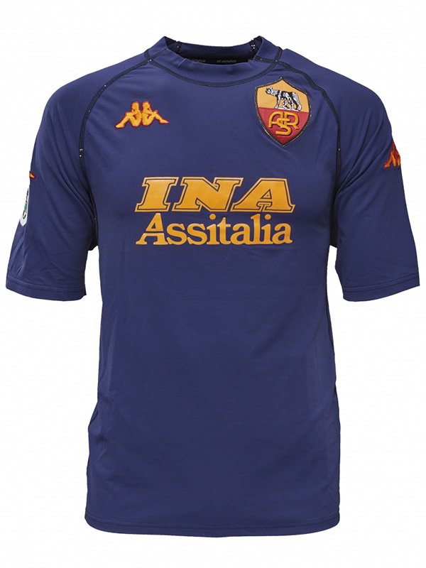 AS roma troisième maillot rétro football vintage uniforme hommes 3ème vêtements de sport kit de football chemise haute 2000-2001