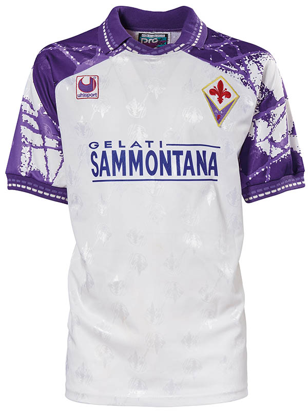 Fiorentina maillot rétro extérieur de la uniforme de football vintage pour hommes deuxième maillot de football de sport 1994-1995