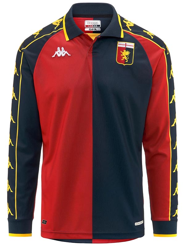 Genoa maillot de football rétro à manches longues pour adulte uniforme de football vintage pour homme premier kit de football haut de sport 1999-2000