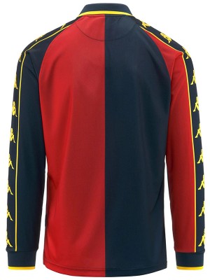 Genoa maillot de football rétro à manches longues pour adulte uniforme de football vintage pour homme premier kit de football haut de sport 1999-2000