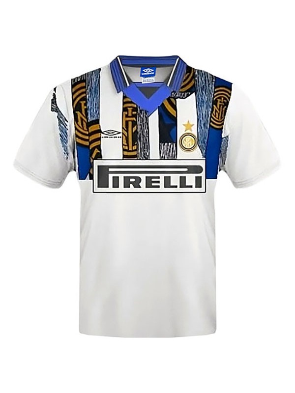 Inter Milan maillot rétro extérieur uniforme de football vintage pour hommes deuxième tenue de sport haut 1995-1996