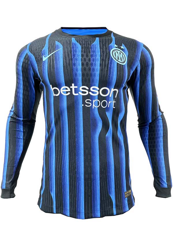 Inter milan maillot de football à manches longues pour adulte uniforme de football pour homme haut de sport 2025-2026
