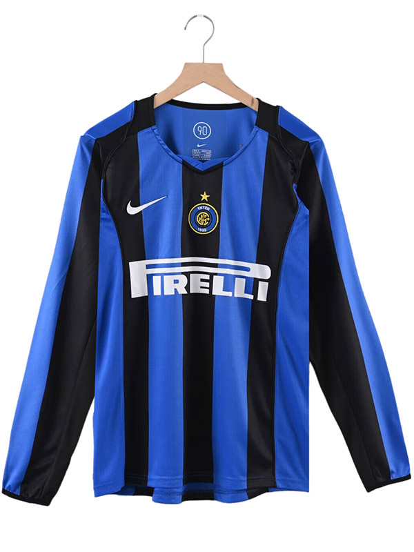 Inter milan maillot rétro à manches longues pour homme kit vintage de football premier maillot de sport de football 2002-2003