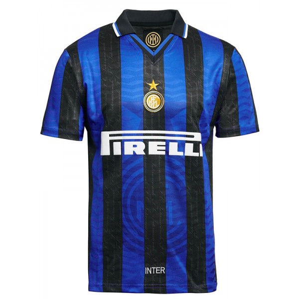 Inter milan maillot rétro domicile uniforme de football vintage premier maillot de sport pour homme 1997-1998