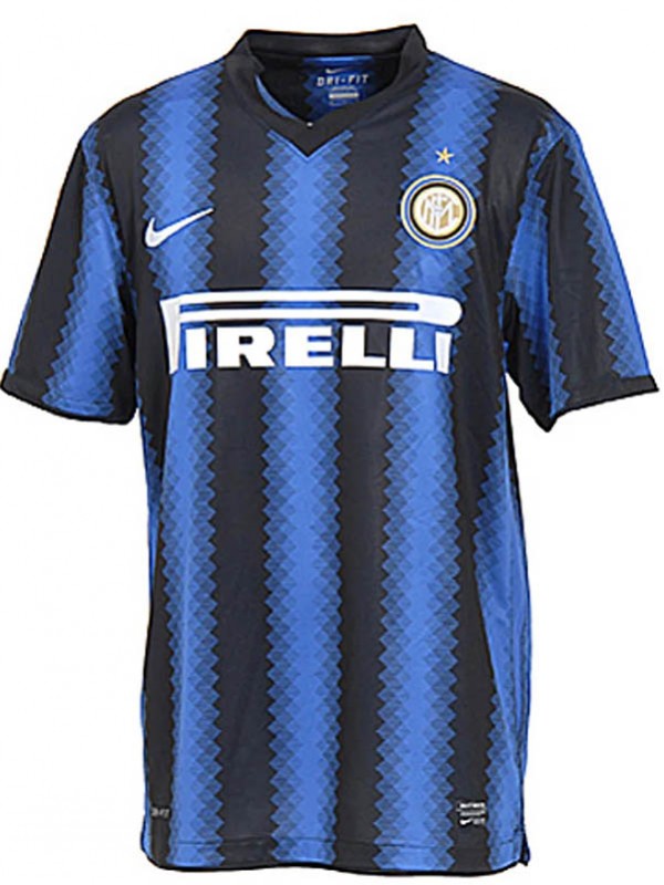 Inter milan maillot rétro domicile uniforme de football vintage pour hommes premier kit de football hauts chemise de sport 2010-2011