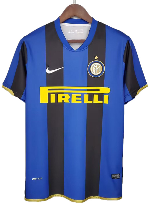 Inter Milan domicile maillot de football rétro maillot match premier maillot de football sportswear pour hommes 2008-2009 