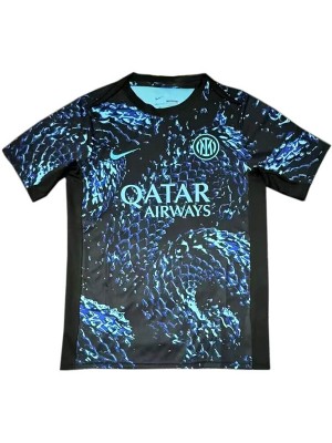 Inter milan maillot de football spécial serpent pour adulte uniforme de football pour homme noir bleu sarcelle 2025-2026