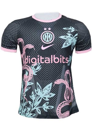 Inter milan maillot de football noir pour homme maillot de joueur spécial snake tenue de sport 2025-2026