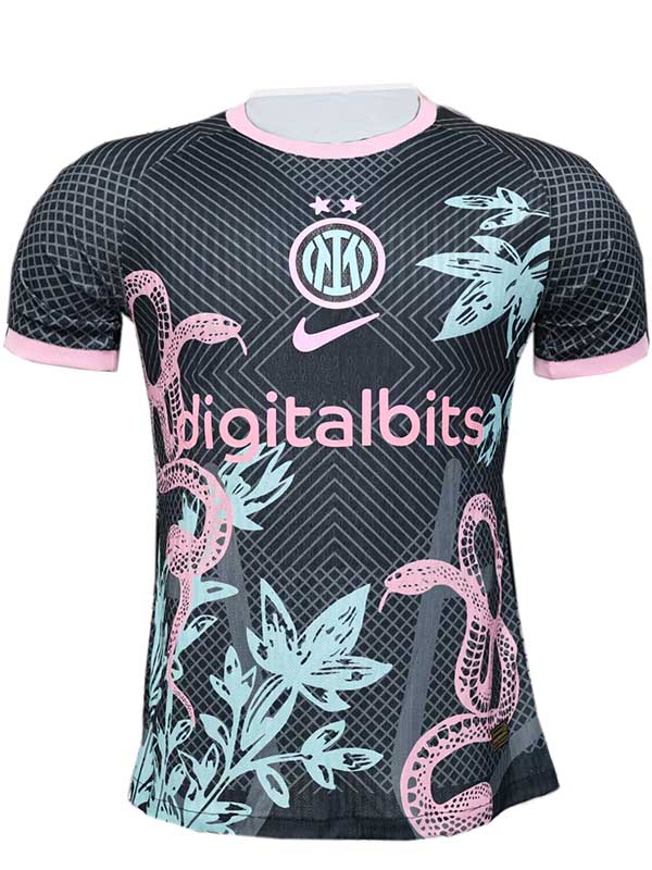 Inter milan maillot de football noir pour homme maillot de joueur spécial snake tenue de sport 2025-2026