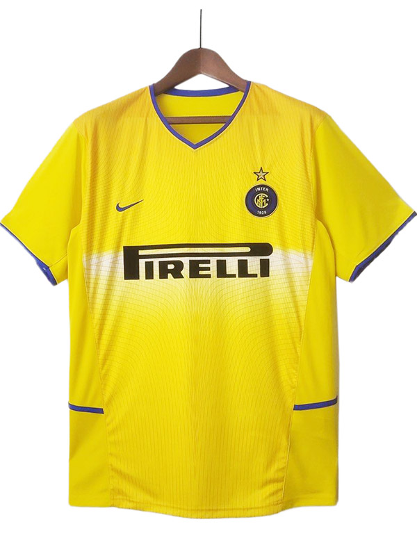 Inter milan troisième maillot rétro vintage de football pour homme tenue de sport 2002-2003
