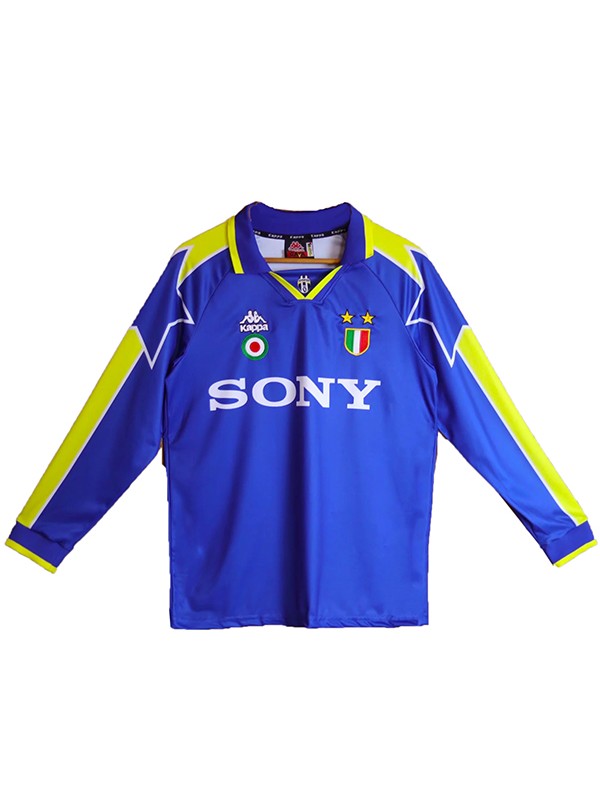 Juventus maillot extérieur manches longues extérieur Deuxième maillot de football pour hommes de l'uniforme de football 1995-1997