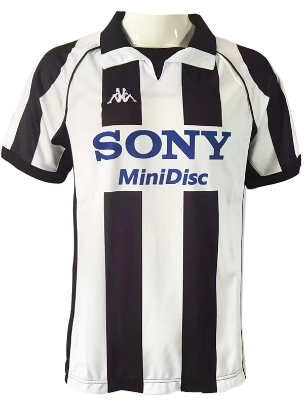 Juventus maillot rétro à manches longues pour la maison uniforme de football vintage premier maillot de football sportif pour hommes 1997-1998