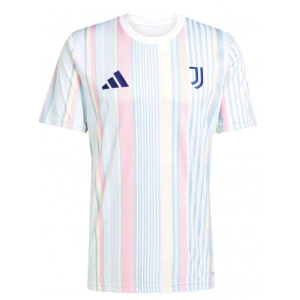 Juventus maillot de football d'avant-match pour adulte uniforme d'entraînement bleu clair pour homme tenue de sport haut 2025-2026